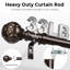 Adjustable Single Curtain Rod Heavy Duty 36-120”,Antique Bronze,Netted Texture Ball Finials-1774418261-1774738936