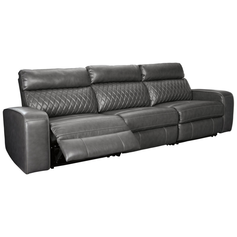 Vasilijus 113'' Faux Leather Power Reclining Sofa
