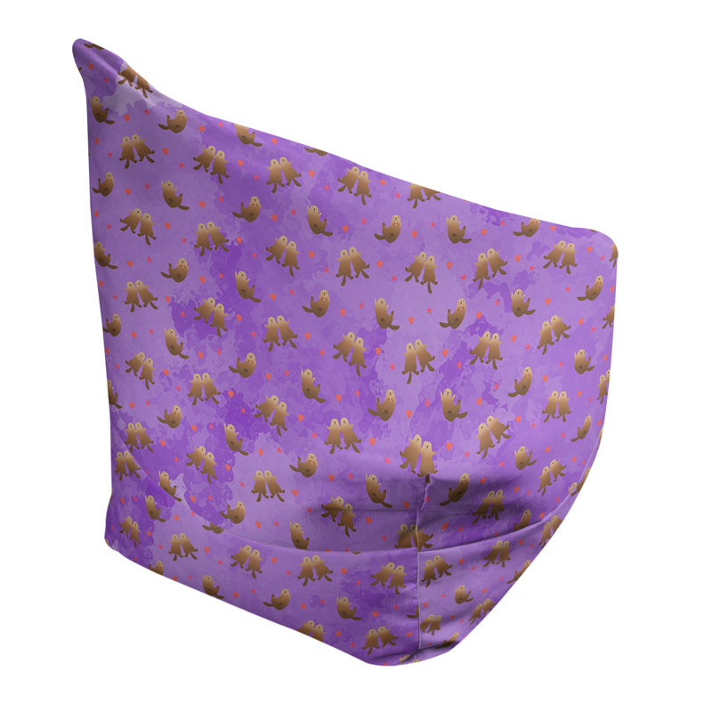 Sac de pois Kitterman, H 38 po x L 42 po x P 29 po, Housse de pouf, Mauve