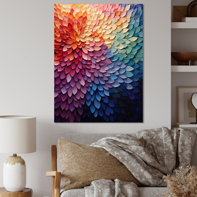 «Lluviana Colorful Forest Harmoney Forest II - Pointillism», reproduction sur toile, H 20 po x l 12 po x P 1 po, Toile tendue