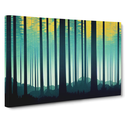 Glamorous Abstract Forest - Wrapped Canvas Print