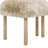 DeMille 19.5" Genuine Sheepskin Fur Split Back Dining Chair