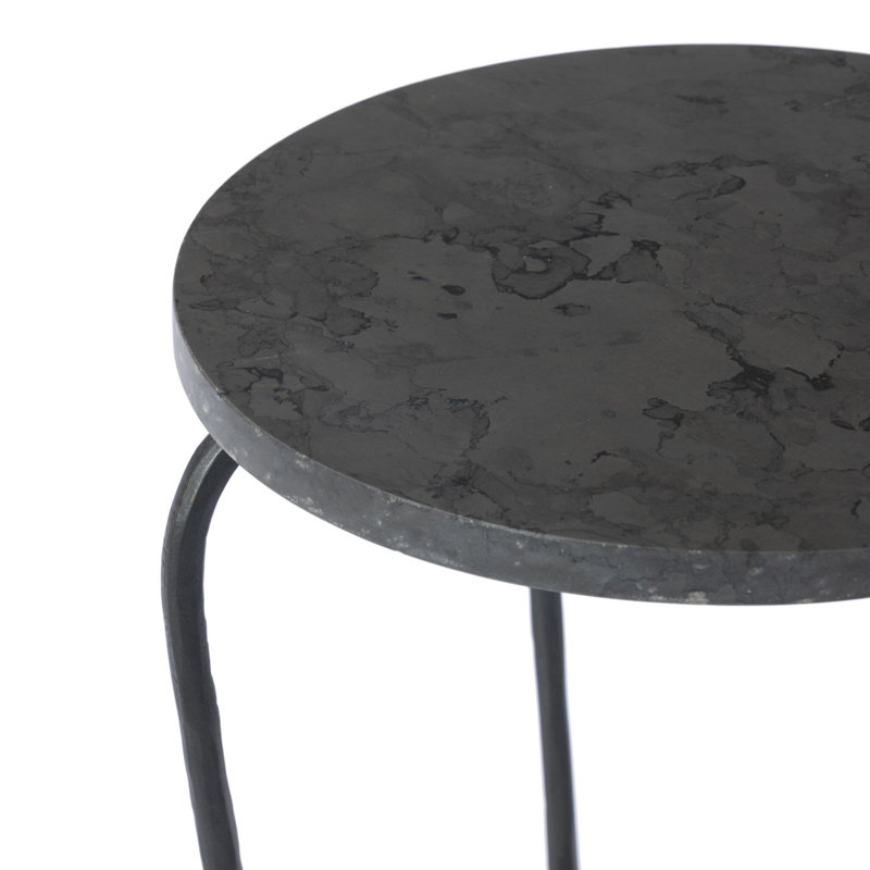 Nina End Table-Grey Italian Marble
