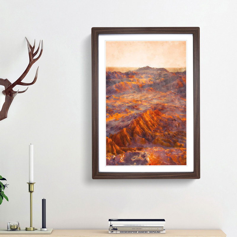 San Pedro De Atacama Desert In Chile - Single Picture Frame Print on MDF, 63cm H x 45cm W x 2cm D, Walnut Framed