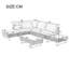 3-piece Patio Wicker Rattan Sofa Set Outdoor Sectional Conversation Set