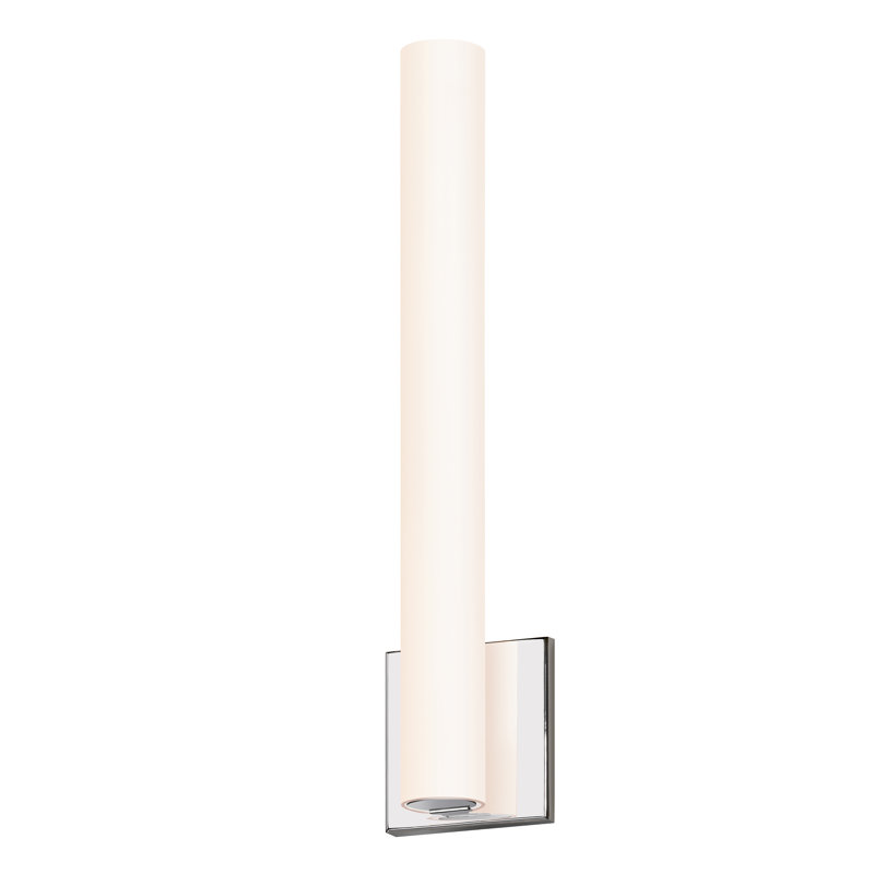 Tubo Slim 1 - Light Flush Mounted Sconce, Polished Chrome, Drum