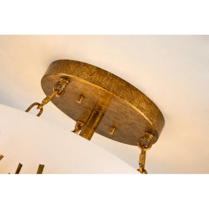 Sawgrass Semi-Flush Light In Gold, Gold