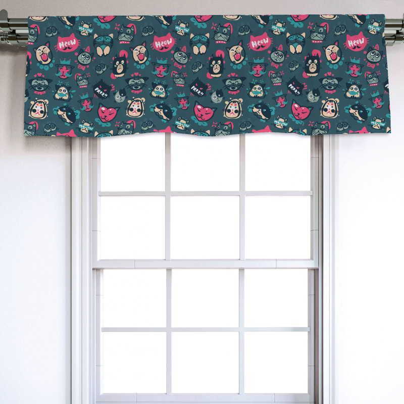 Sateen Pattern Ruffled Window Valance