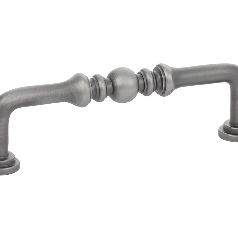 Spindle 6" Center to Center Bar Pull, Pewter, 4"