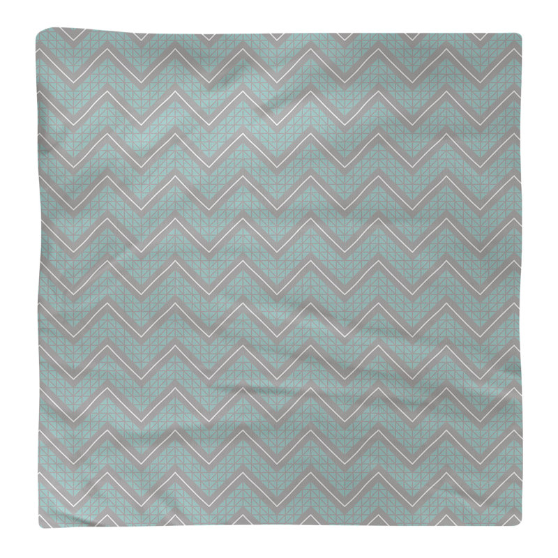 Stephenie Cotton Chevron Square Napkin, 0.1" H x 22" W x 22" D, Cotton Twill, Blue/White