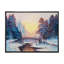 Petit pont et paysage couvert de neige - peinture sur toile-60160614-60160616