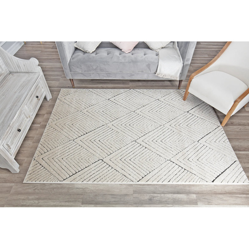 Tapis contemporain albâtre Cadence, Rectangle 2 pi x 4 pi