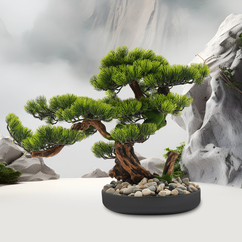 Desktop Artificial Bonsai Pine Tree