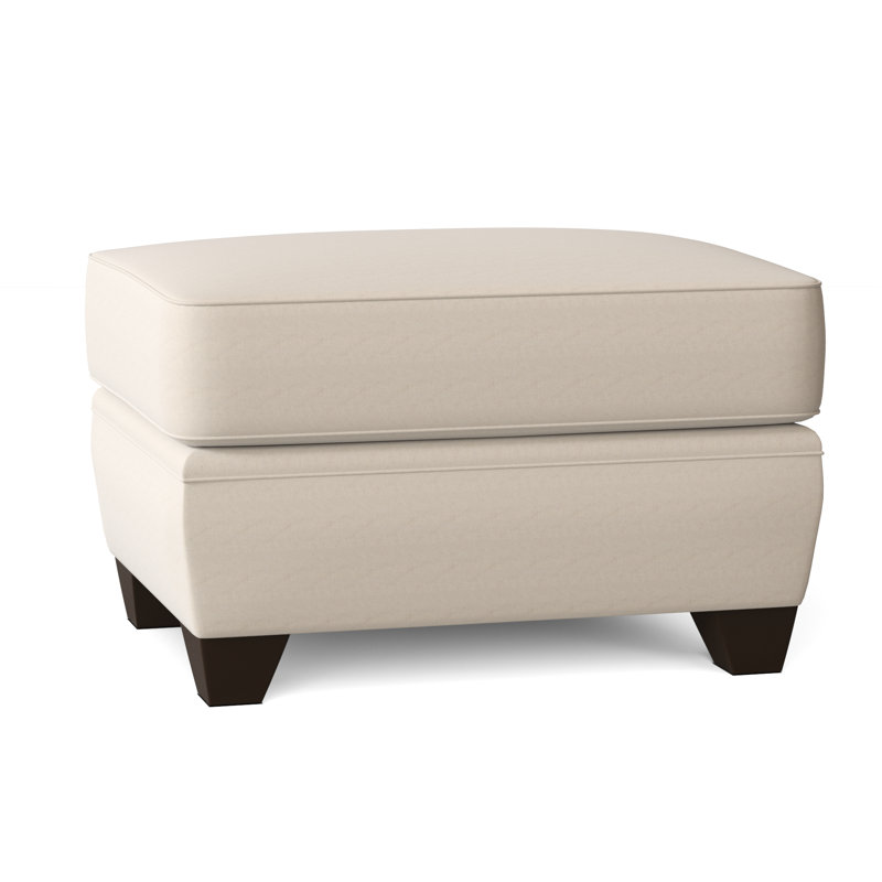 Putney Upholstered Ottoman, Bayou Natural Washable Canvas