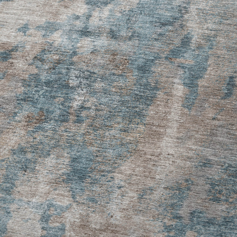 Jeté Art déco en sherpa Addison, Bleu sarcelle abstrait 2
