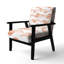 Fauteuil d'appoint abstrait - Fauteuil orange et blanc Terra Lines-1153067622
