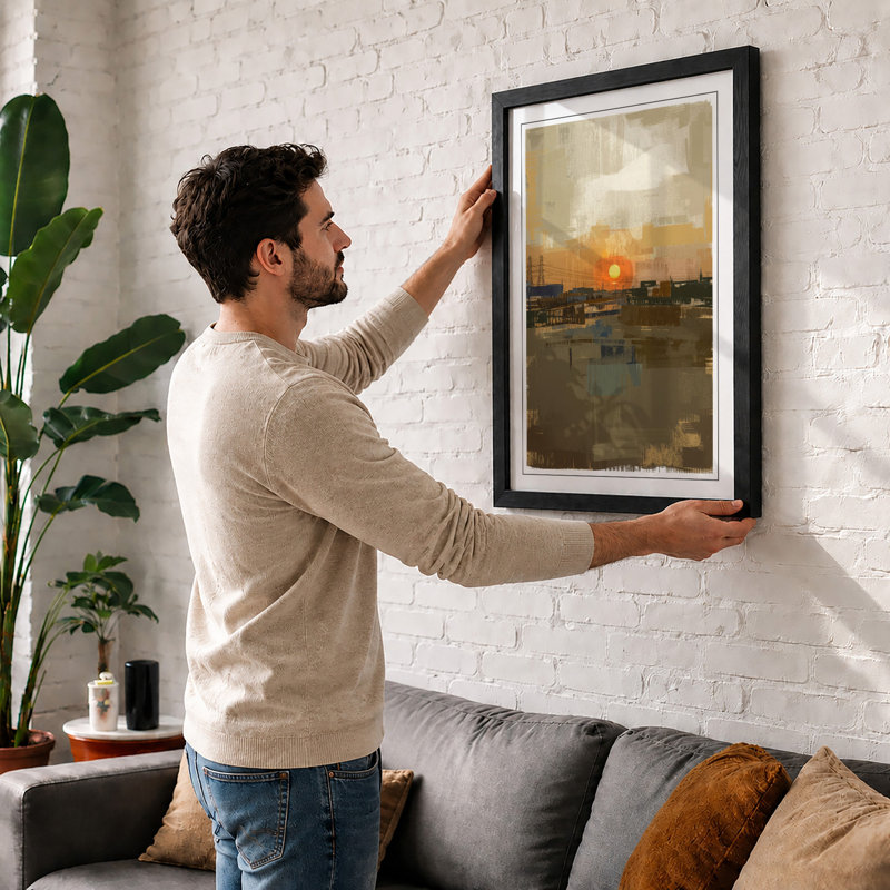 Dawn Industrial - Framed Print, A4 - 29.7 x 21.0 cm, White