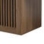 Meuble télé 2 en 1 noyer Mid-Century avec table extensible