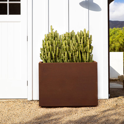 Corten Steel Series Rectangular Metal Span Planter
