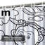Rideau de douche avec 12 crochets-310030739