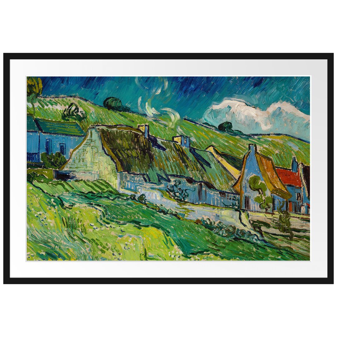 Gerahmter Kunstdruck Thatched Country Houses von Vincent Van Gogh