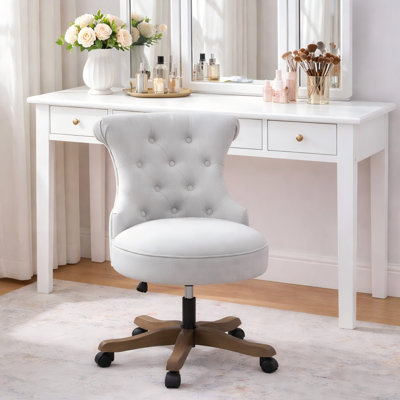 Asyra Wide Back Tufted Swivel Task Chair