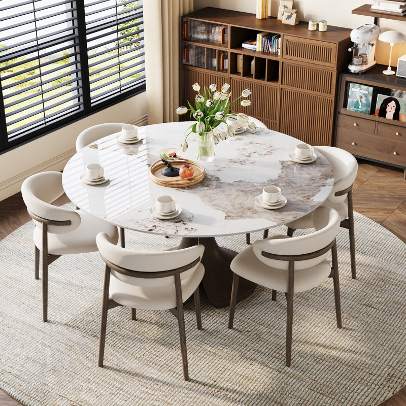 Table de salle à manger Aurora, H 29,52 po x L 53,15 po x l 53,15 po, Ambre