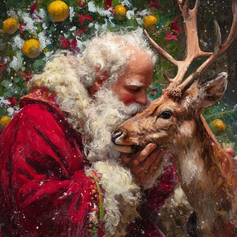 Lettres au Père Noël, art mural sur toile tendue, H 30 po x l 30 po