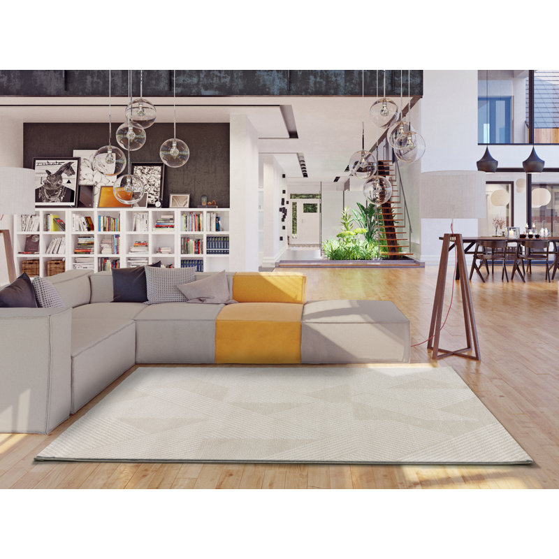 Stembert Rectangle Geometric Area Rug, Rectangle 160 x 230cm