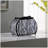 11.75" In Zebra Animal Print Purse W/ Black Faux Handle Table Lamp