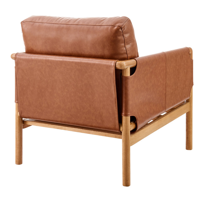 Qani Faux Leather Armchair
