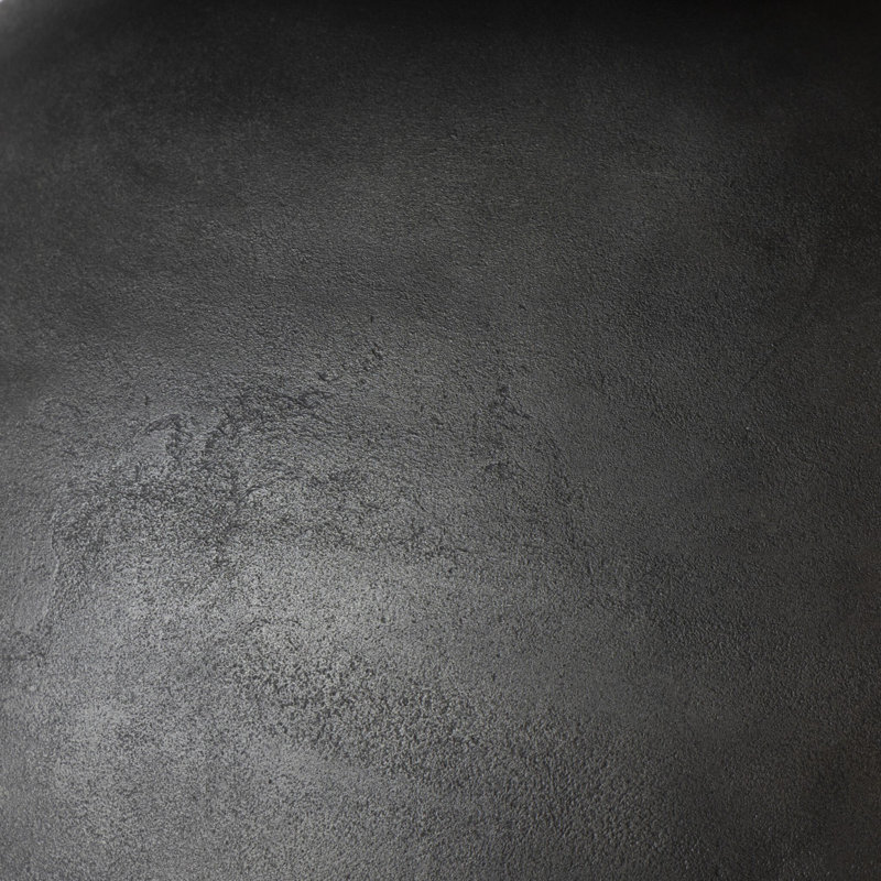 Table basse Seraphine, Plateau en marbre poli / base gris martelé, H 15,75 po x L 35,25 po x l 35,25 po