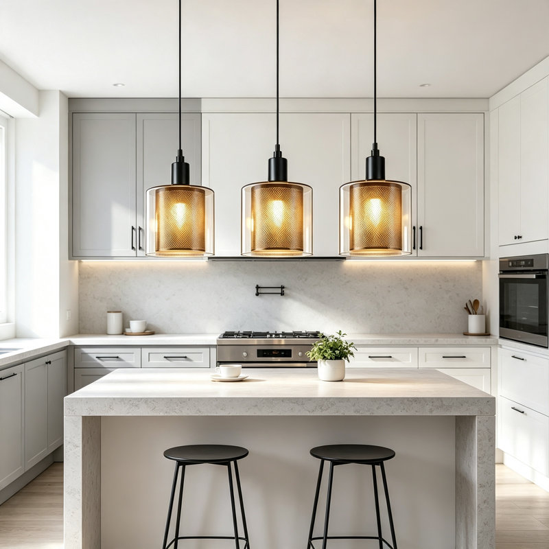 Allias 3‑Light Kitchen Island Pendant