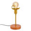 Élégante lampe de table en métal avec base en bois, finition noyer et or, 5,9 x 5,9 x 13,8 pouces | Douille E27, 40 W maximum, indice de protection IP20 | Parfait pour la décoration intérieure moderne, le style glamour et l'éclairage de fantaisie-1642927104