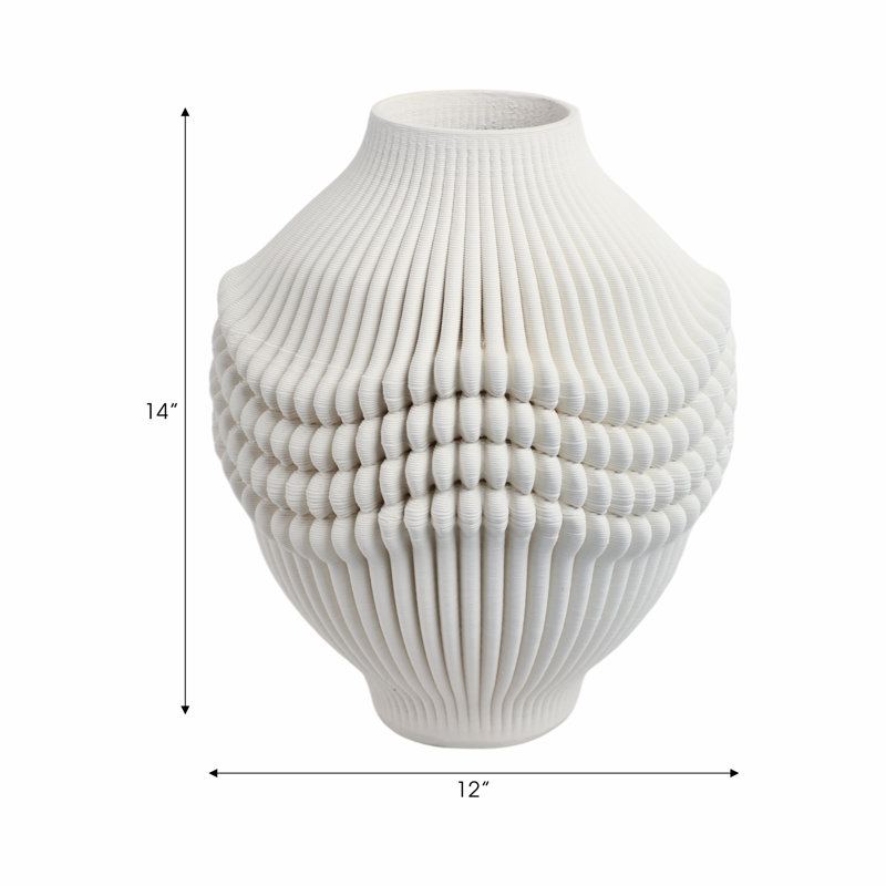Coulter Handmade Stoneware Table Vase, 14" H x 12" W x 12" D