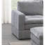 Canapé modulaire 5 pièces de couleur granit, dossier à coussin, coussin triple couche en suède gris 5 pièces, structure en bois