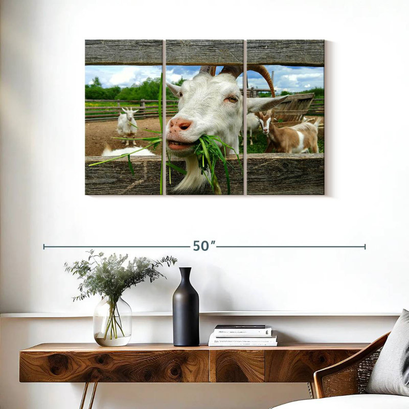 Brampt Euphoric Goat, 24" H x 38" W