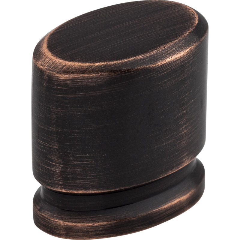 Oval 1 1/8" Length Oval Knob, Tuscan Bronze