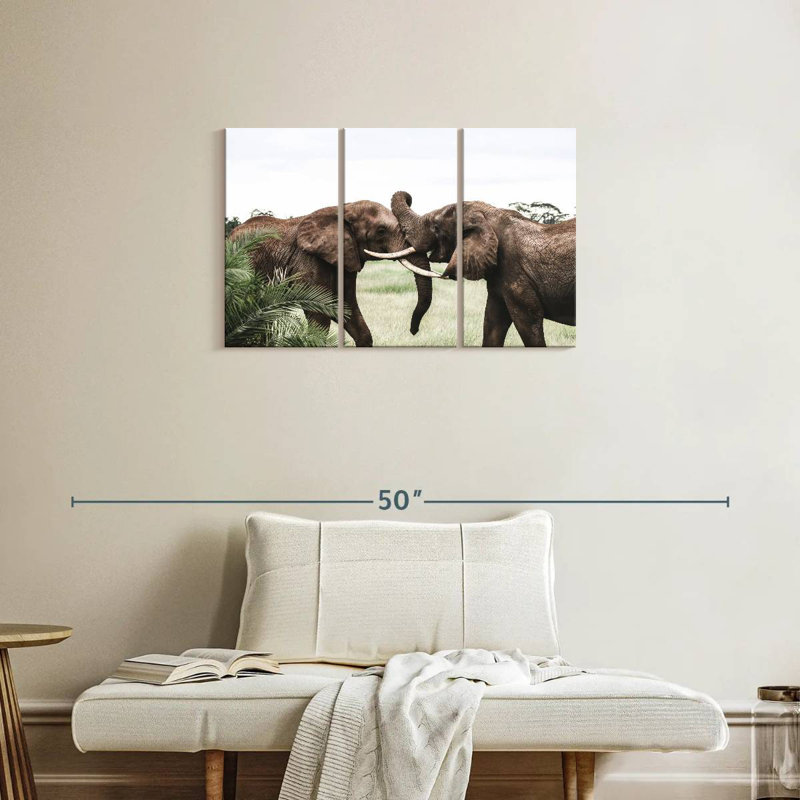 Playing Elephants, 20" H x 33" W