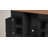 Large Coffee Bar Cabinet With Fridge Space(fridge Not Included),  Liquor Cabinets With Drawer & Storage,   Buffet Sideboard Table For Home, Fluted Modern Design,53.2" L