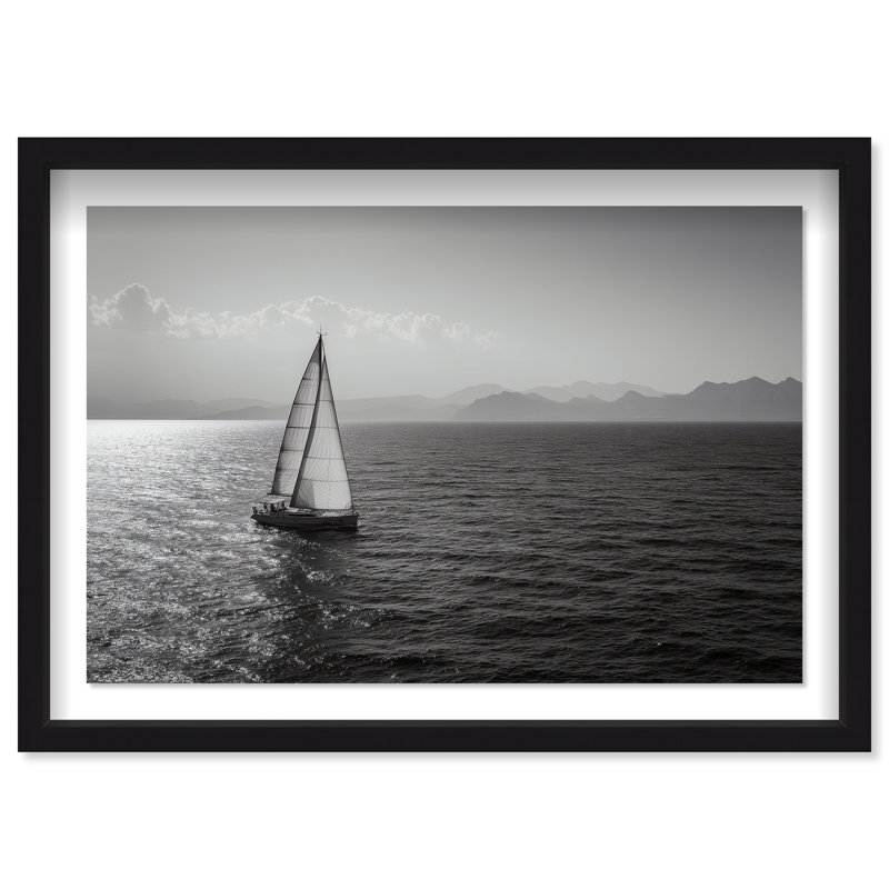 Edge Of Silence Print by Oliver Gal, 11.5"H x 16.5"W, Black Shadowbox