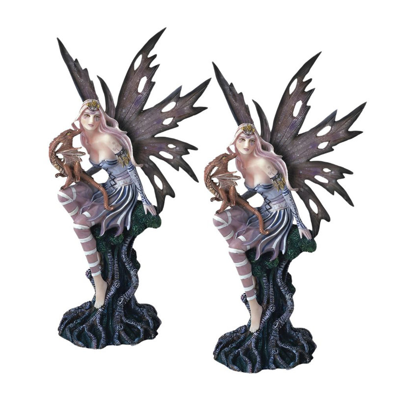 "Figurine d'arbre en forme de fée avec bébé dragon" ICE ARMOUR 10 "avec ensemble de 2 pièces"