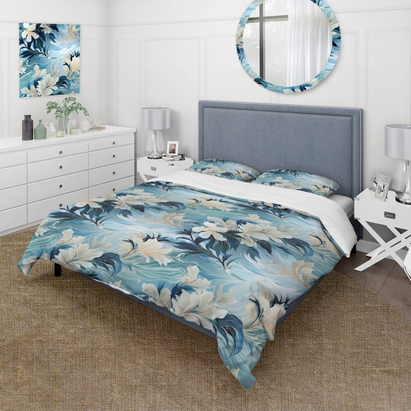 Ensemble de housse de couette Oceanic Dreamscape, Housse de couette pour grand lit et 2 taies décor