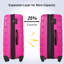 Ensemble de valise à roulettes 3 pièces avec serrure TSA 20 "24" 28 "En stock-132850998
