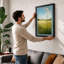 Golden Grain Fields Scandinavian - Framed Print-1796497156-1796497158