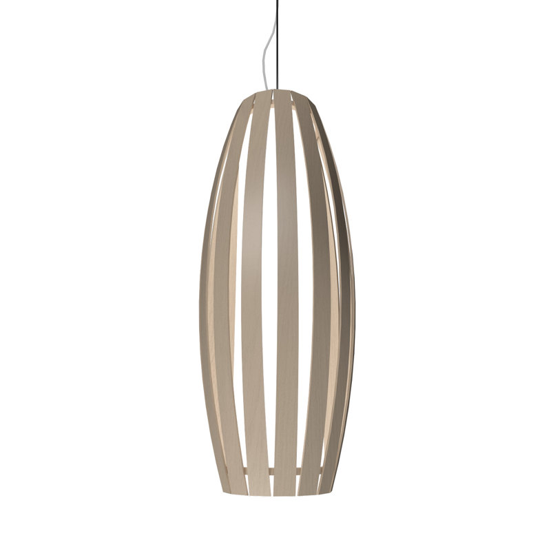 1 - Light Pendant, 27.95" H x 9.65" W x 9.65" D, Organic Cappuccino