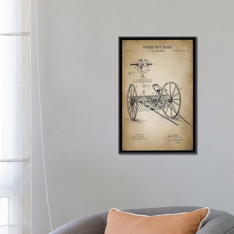 « farm ii », impression sur toile, H 26 po x l 18 po x P 1,5 po, Toile encadrée noire, Pas de tapis