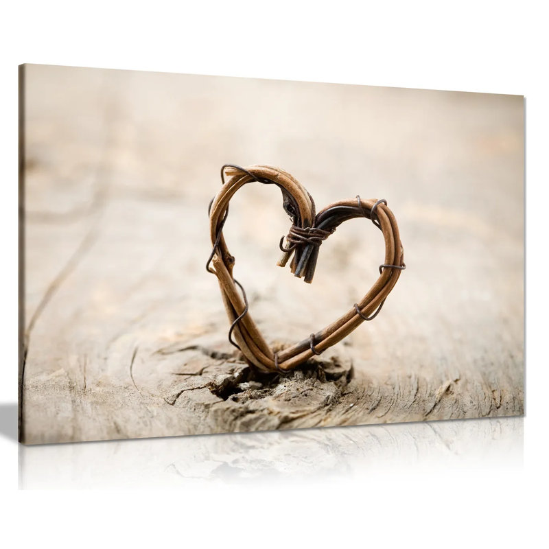 Willow Heart - Wrapped Canvas Print, 51cm H x 76cm W