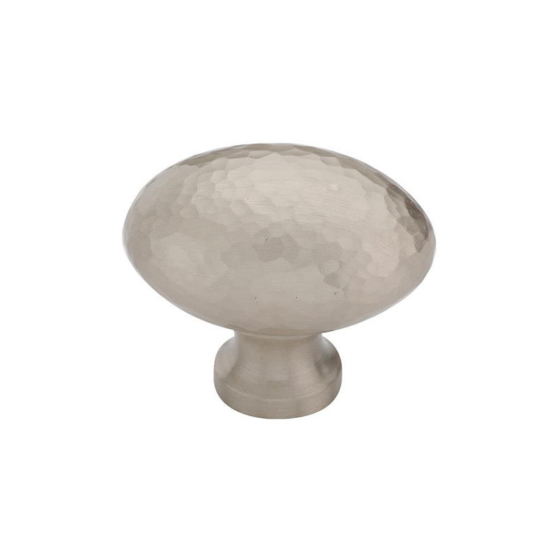 Hammered Egg Cabinet Knob, Satin Nickel, 1.25