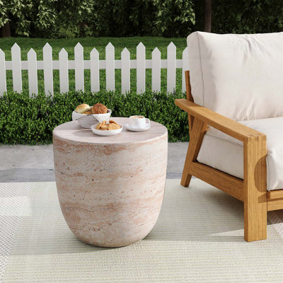 Table de bout extérieure et intérieure en béton léger